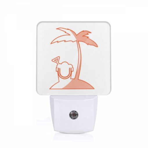 Night Light, A Cartoon Of A Palm Tree With A Toothbrush In It. -Acrylic Night Light Shop 33003f63c2eda03c2d76b3aca274c0ee61f79281