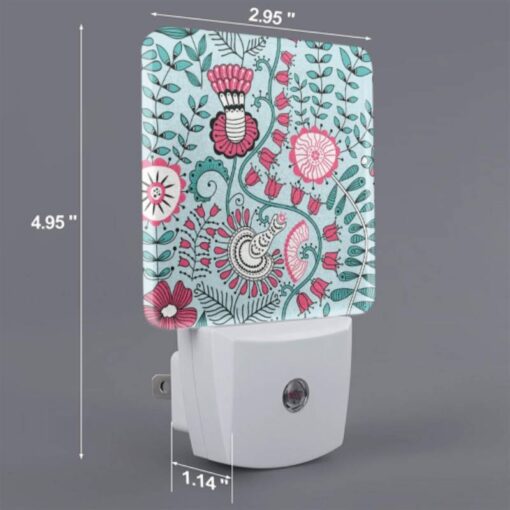 Night Light, A Colorful Floral Pattern With Pink -Acrylic Night Light Shop 3301f38c55bdb39673e8d64dab9aee7b63d534cf