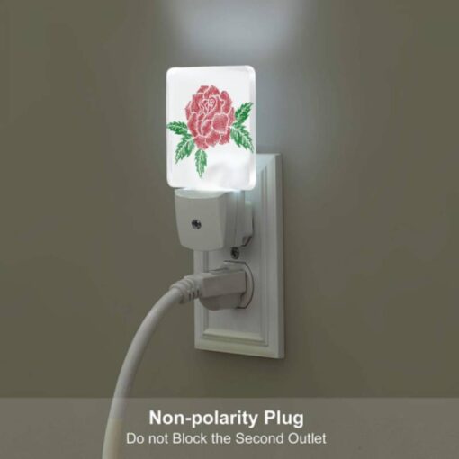 Night Light, A Red Rose With Green Leaves. -Acrylic Night Light Shop 336cc3b5d7fffd7f006890dba4a98b1bdb5eafe1