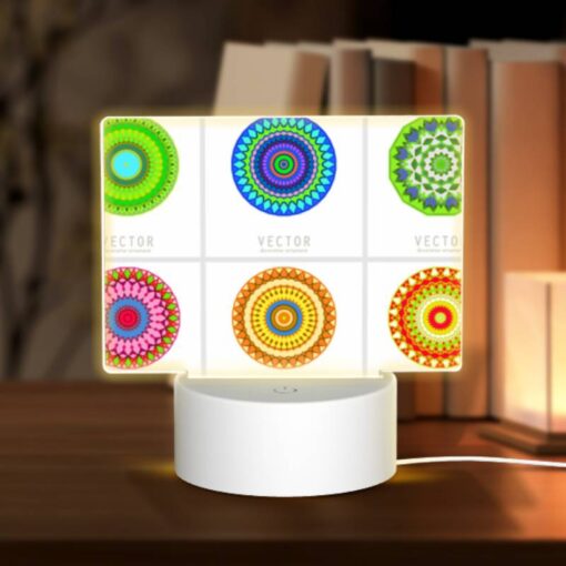 Rectangular Acrylic Night Light, A Collection Of Colorful Geometric Patterns. -Acrylic Night Light Shop 3397d876b3670ba80d028d26bdbfeb83c369a8ca