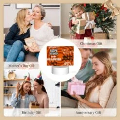 Rectangular Acrylic Night Light, A Collection Of Halloween Words On A Spiral. -Acrylic Night Light Shop 33a96f766fc54ef279e2aefedf8a7c4e7622ca2b