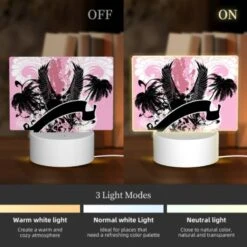 Rectangular Acrylic Night Light, A Pink And Black Image Of A Bird With A Letter "U" On It. 2 Rectangular Acrylic Night Light, A Pink And Black Image Of A Bird With A Letter "U" On It. -Acrylic Night Light Shop 33c77e3ec12de1e057feaf6dbb9cdaa6d34f5d21