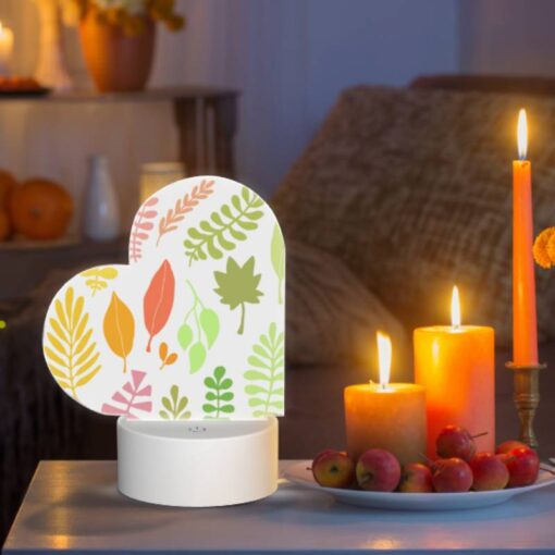 Love Acrylic Night Light, A Collection Of Leaves In Various Colors. -Acrylic Night Light Shop 347c66070c01f14bbc91a7c55cc256a52ef36bd6