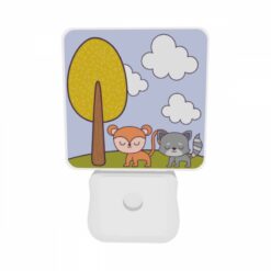 Night Light Set Of 2, Two Cartoon Animals Are Sitting Under A Tree. -Acrylic Night Light Shop 347d12eaba32db97f209545b348f686045d0d765