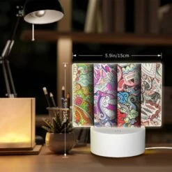 Rectangular Acrylic Night Light, Three Colorful And Artistic Designs Are Displayed Side By Side. -Acrylic Night Light Shop 349abd96fe05c1a895e38fe538ea0086b5830034