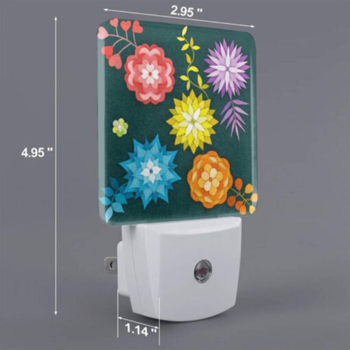 Night Light, A Collection Of Colorful Flowers And Leaves. -Acrylic Night Light Shop 3571dafee5918eff113dcf7bc4fe1325aa21f845