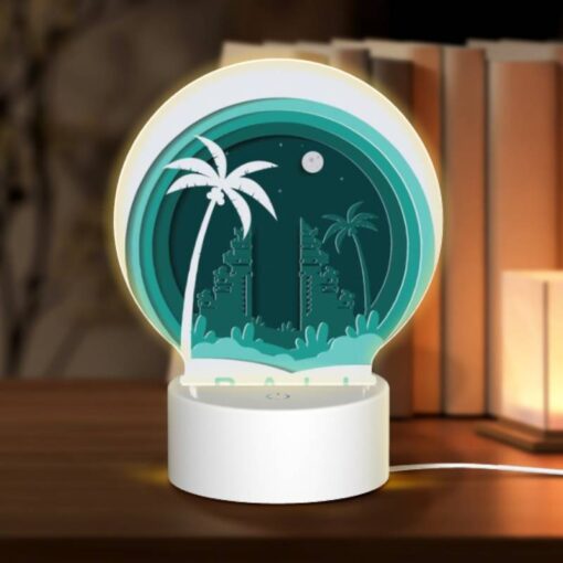 Round Acrylic Night Light, A Round Logo For The City Of Bali. -Acrylic Night Light Shop 35932da3b126b5f57a8a622f0390918f1dd4b383
