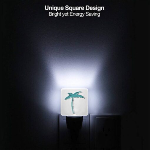Night Light, A Blue And White Palm Tree On A White Background. -Acrylic Night Light Shop 35f002631aea64c6e4b73de7437cf0f83cfc4579