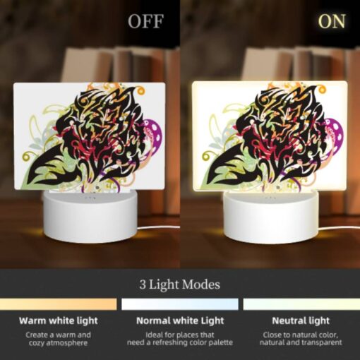 Rectangular Acrylic Night Light, A Colorful And Abstract Design Of A Face. -Acrylic Night Light Shop 36e1bf746c2ef8d5c597f59307f267cc6a45412e