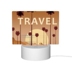 Rectangular Acrylic Night Light, A Bus Is Parked In Front Of A Beach With Palm Trees In The Background. -Acrylic Night Light Shop 3789ea4dd7c108a7da504e2242dd46c8e38a16c5