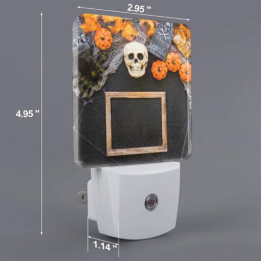 Night Light, A Black Frame With A Skull And Pumpkins In The Background. -Acrylic Night Light Shop 37a22746ba4e495fe692727d497e7f858757a58c