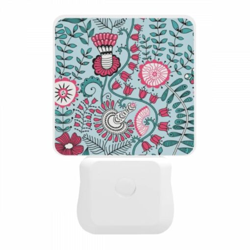 Night Light, A Colorful Floral Pattern With Pink -Acrylic Night Light Shop 37ab983c6c04963762955b8fd95662bce806a392