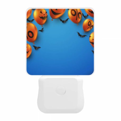 Night Light, A Bunch Of Orange Balloons With Bats On Them. -Acrylic Night Light Shop 37b3c2467f9951262008e8cd8b08f0f8c772f03c