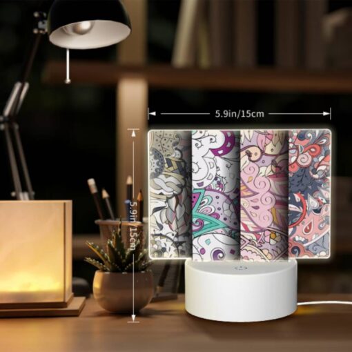 Rectangular Acrylic Night Light, Four Different Colored Designs Of Swirls And Patterns. -Acrylic Night Light Shop 381cb6ca63d6194b3d189f74f0087012a4e17c2f