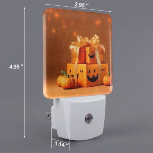 Night Light Set Of 2, A Box Of Pumpkins With A Bow On Top. -Acrylic Night Light Shop 3825449b33d07b3a0a00fd6c0124869c77885af3