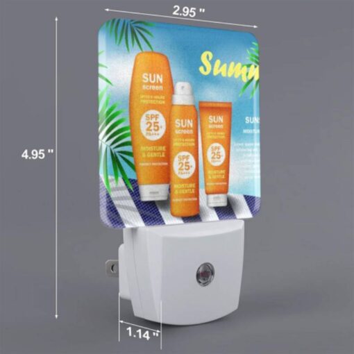 Night Light, A Bottle Of Sunscreen Is Shown On A Blue And White Background. -Acrylic Night Light Shop 387c16d711a68ceb72793c654b2ba2832a6aa4e6