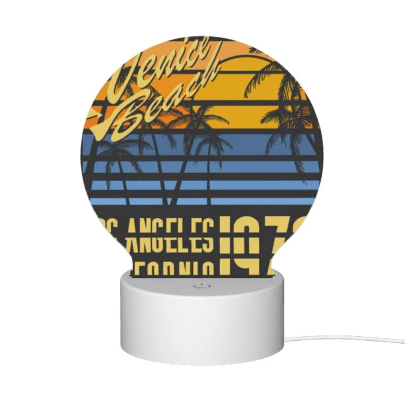 Round Acrylic Night Light, A colorful poster advertising Venice Beach Round Acrylic Night Light, A Colorful Poster Advertising Venice Beach -Acrylic Night Light Shop 38beca77f3d5a6688d45f50038aef1ebb7f77793