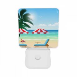Night Light Set Of 2, A Beach Scene With Two Umbrellas And Two Chairs. -Acrylic Night Light Shop 390d26fe2df766cc37834db12a239bcebebcfa38