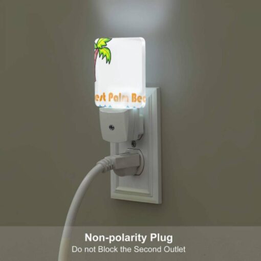Night Light Set Of 2, A Cartoon Drawing Of A Palm Tree And The Words "West Palm Beach" On A White Background. -Acrylic Night Light Shop 3a0fec756ec3288c81c221111f54cbde97edfb15