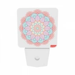 Night Light Set Of 2, A Colorful Flower Design With A Pink And Blue Color Scheme. -Acrylic Night Light Shop 3a1adab447aeef363939326aa7d5f5e0d6181095