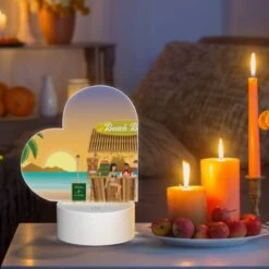 Love Acrylic Night Light, A Group Of People Are Sitting At A Bar On The Beach. -Acrylic Night Light Shop 3a5e1647f6a4e60d24dff19ca3a0727cee79ad70