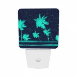 Night Light Set Of 2, A Blue And Green Image Of Palm Trees. -Acrylic Night Light Shop 3a5efe79083406a7f0419256c0b5b76e046d8890