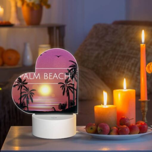 Love Acrylic Night Light, A Sunset Over The Ocean With A Beach Scene. -Acrylic Night Light Shop 3abd026747c7d508dce92f1c3cb6955b7a00f772