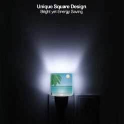 Night Light, A Palm Tree Is On A Beach With A Blue Sky And A Moon In The Background. 4 Night Light, A Palm Tree Is On A Beach With A Blue Sky And A Moon In The Background. -Acrylic Night Light Shop 3ae8dd96f634c01af8618d74158d4c824a46d581