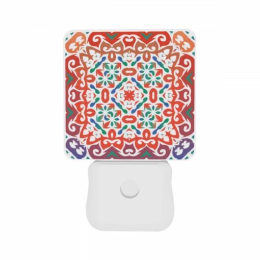 Night Light Set Of 2, A Colorful And Intricate Design On A Piece Of Fabric. -Acrylic Night Light Shop 3b51c50b04c4e02952bf30f815ba5d6de7a7952e