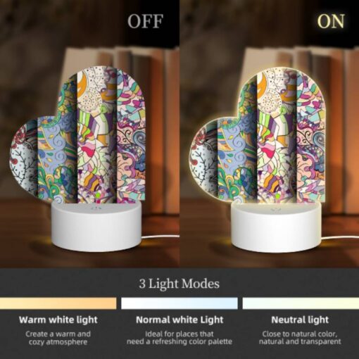 Love Acrylic Night Light, Four Different Colored Paintings Of Flowers. -Acrylic Night Light Shop 3b53aa5e4c82b60631d0024b68cce415ec607bed