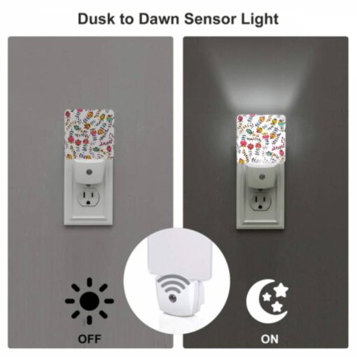 Night Light Set Of 2, A Colorful Floral Pattern With Pink -Acrylic Night Light Shop 3b91824699115e8420138793f9c709d3b9d491aa