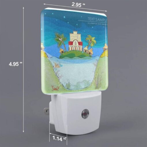 Night Light, A Cartoon Of A House On A Hill With A Palm Tree In Front Of It. -Acrylic Night Light Shop 3badae8c686381f98a8b72321ee4cf957183a03d