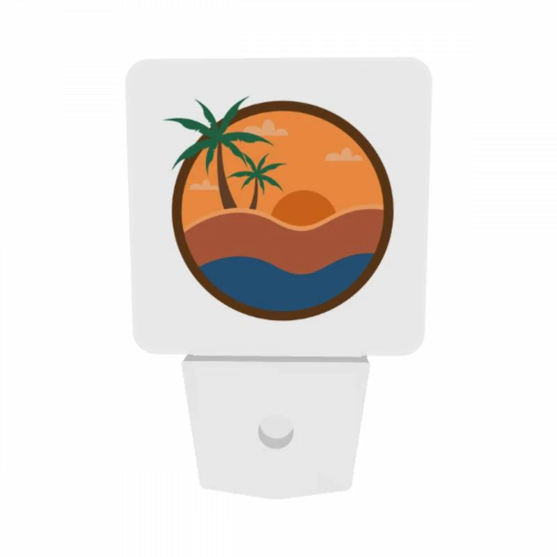 Night Light Set of 2, A sunset scene with a beach and palm trees. Night Light Set Of 2, A Sunset Scene With A Beach And Palm Trees. -Acrylic Night Light Shop 3baec428b785f0798cf0f34ee91b244b138e86d7