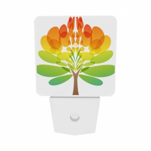 Night Light Set Of 2, A Tree With A Rainbow Colored Trunk. -Acrylic Night Light Shop 3c516995b36da9ae02a84200a4ca844a0f72752d