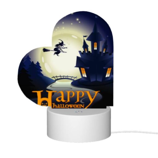 Love Acrylic Night Light, A Witch On A Broom Flies Over A Castle During A Halloween Celebration. -Acrylic Night Light Shop 3c750f61cf2013643484323d55fce3f2e6bae66a