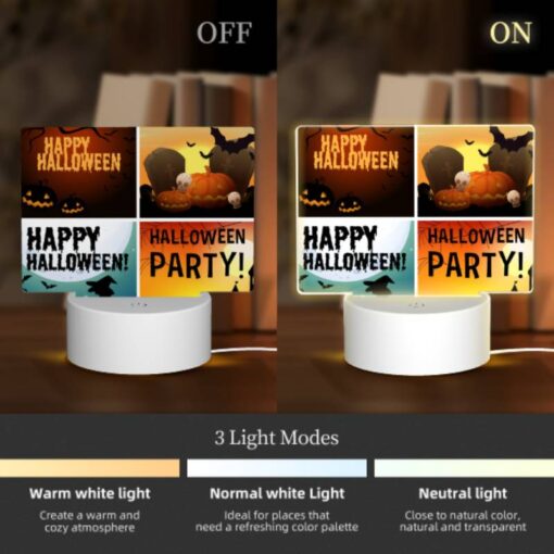 Rectangular Acrylic Night Light, A Collection Of Four Different Halloween Party Images. -Acrylic Night Light Shop 3cc021ba1b31993143fbfe960b3b347610498f03