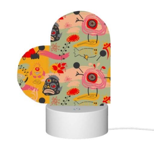 Love Acrylic Night Light, A Colorful And Whimsical Pattern Featuring A Variety Of Animals And Objects. -Acrylic Night Light Shop 3d12a71f25f0b55580a6f1d5a0713d30e2027b50