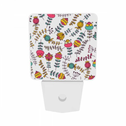 Night Light Set Of 2, A Colorful Floral Pattern With Pink -Acrylic Night Light Shop 3d39fd629389f443d672065d029e4736276c0e80
