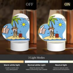 Love Acrylic Night Light, A Man In A Suit And Hat Is Standing On A Beach With A Suitcase And A Bag. -Acrylic Night Light Shop 3da5a9eb3385b01a17b8611f88d1de5c14aa5f23