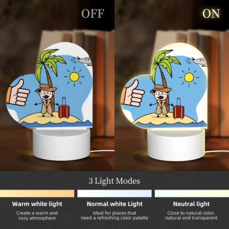 Love Acrylic Night Light, A man in a suit and hat is standing on a beach with a suitcase and a bag. Love Acrylic Night Light, A Man In A Suit And Hat Is Standing On A Beach With A Suitcase And A Bag. -Acrylic Night Light Shop 3da5a9eb3385b01a17b8611f88d1de5c14aa5f23