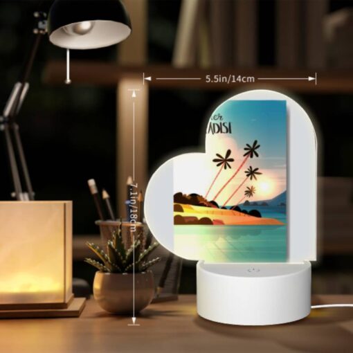 Love Acrylic Night Light, A Colorful Poster Of A Tropical Island With Palm Trees And A Sunset. -Acrylic Night Light Shop 3dc4d08b93d589179f7239e42ff90e9c939d4d76