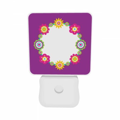 Night Light Set Of 2, A Purple Background With A Yellow Sunflower Design. -Acrylic Night Light Shop 3e468d240e186f6004187abc3a82cf74b0050001