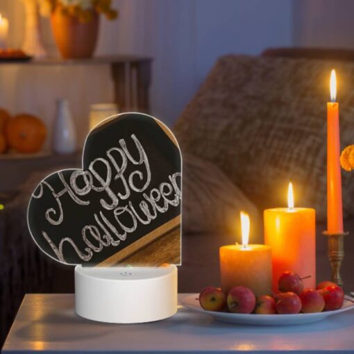 Love Acrylic Night Light, A Chalkboard With The Words "Happy Halloween" Written On It. -Acrylic Night Light Shop 3ee94904ef5f39a8fb1c2b80b2d046a13f904309