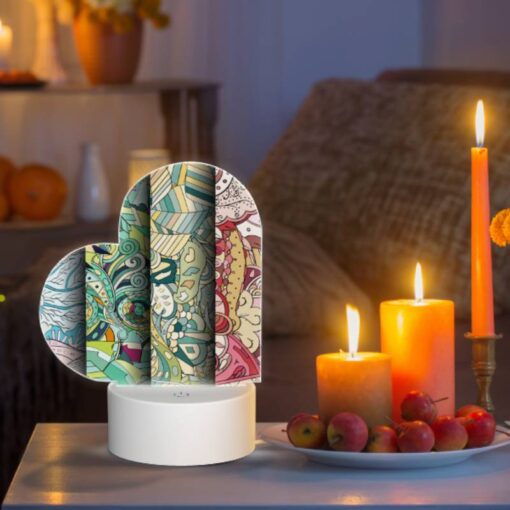 Love Acrylic Night Light, Three Colorful Paintings Are Displayed Side By Side. -Acrylic Night Light Shop 3fb5fbcb42549ad917d08eca05380ccc7f0d9159
