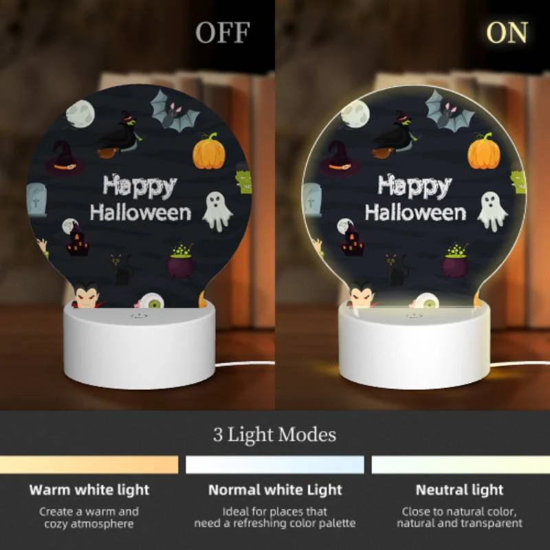Round Acrylic Night Light, A collection of Halloween symbols and images. Round Acrylic Night Light, A Collection Of Halloween Symbols And Images. -Acrylic Night Light Shop 3fb7794a9b5d03998e6878190ed81a91419b0b0b