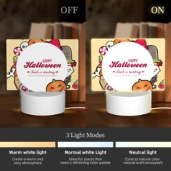 Rectangular Acrylic Night Light, A Colorful Halloween Poster With A Round Circle In The Center. -Acrylic Night Light Shop 3fd7081a1427e9368ae80852c44d3a5963dfc2d8