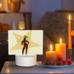 Rectangular Acrylic Night Light, A Woman In A Bikini Is Standing In Front Of A Star. -Acrylic Night Light Shop 40677df1016df491ac75211a84d97ffaf7b76e73