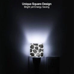 Night Light Set Of 2, A Pattern Of Black And White Leaves. 3 Night Light Set Of 2, A Pattern Of Black And White Leaves. -Acrylic Night Light Shop 407de68c372e42e259faabb3977aba414c3c43b5