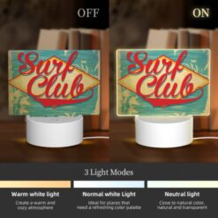 Rectangular Acrylic Night Light, A Surf Club Logo With A Palm Tree And The Words "California.". -Acrylic Night Light Shop 4080de2b2a241f33e753193a396ac59a1cd1f949