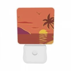 Night Light Set Of 2, A Sunset With A Palm Tree And Birds In The Sky. 7 Night Light Set Of 2, A Sunset With A Palm Tree And Birds In The Sky. -Acrylic Night Light Shop 40d3ca38560a539a1b5a4b4770423bb04ff9b415